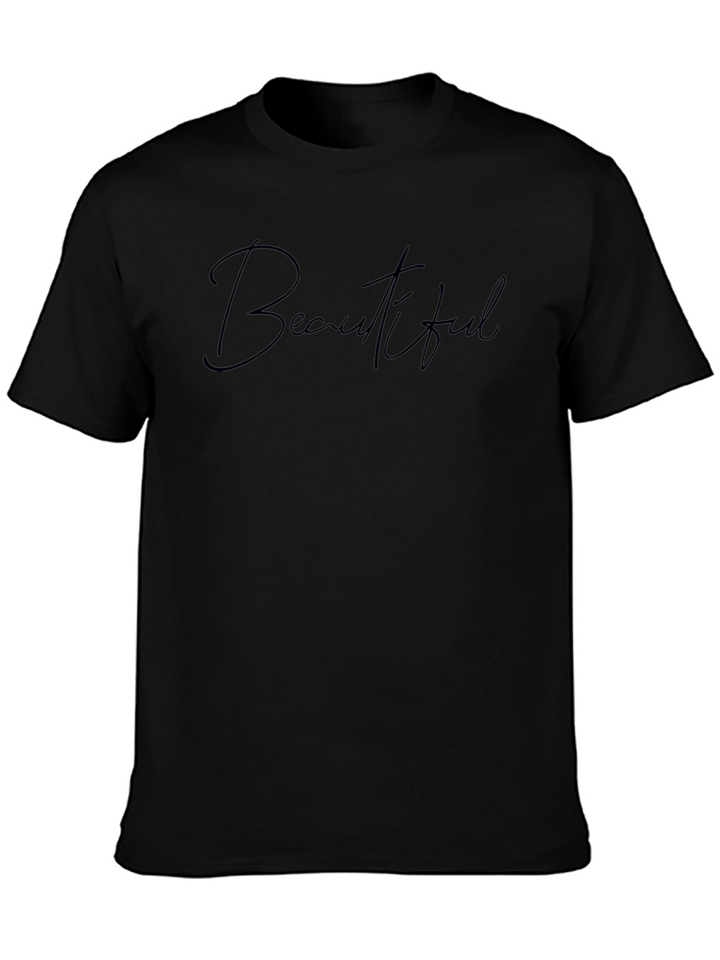 Beautiful Script Black T-Shirt