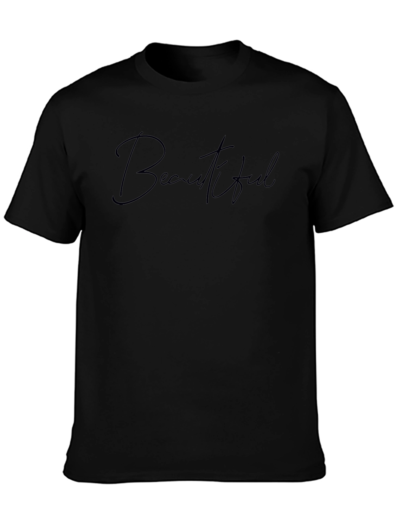 Beautiful Script Black T-Shirt