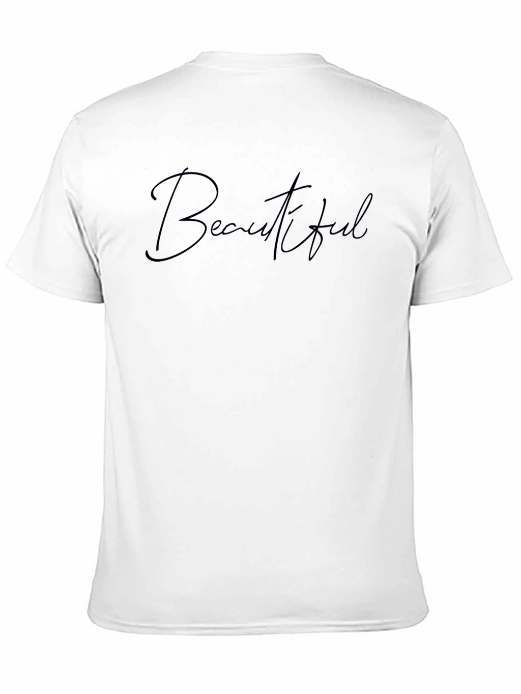 Beautiful Script Black T-Shirt