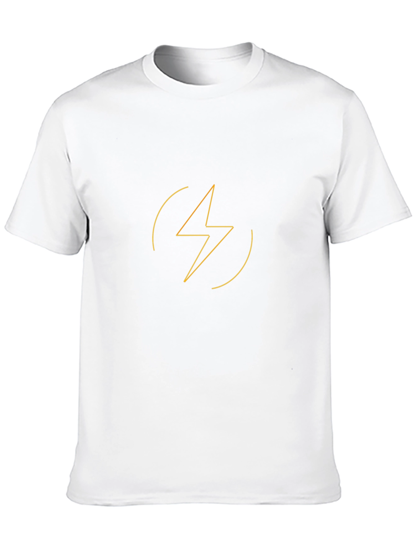 Black T-Shirt with Lightning Bolt Graphic