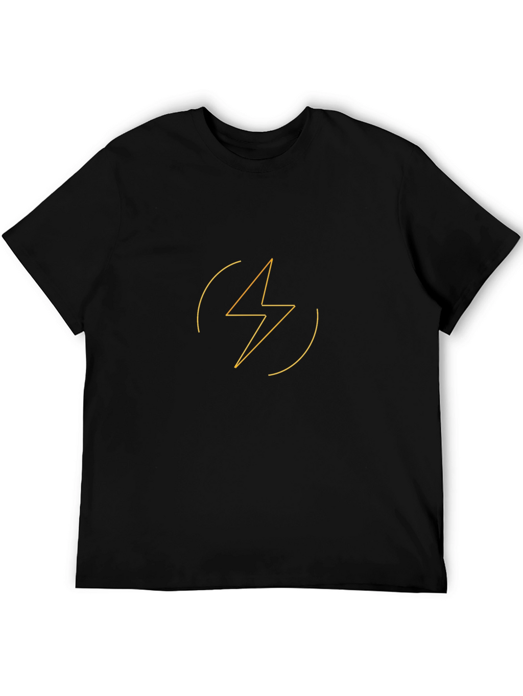 Black T-Shirt with Lightning Bolt Graphic