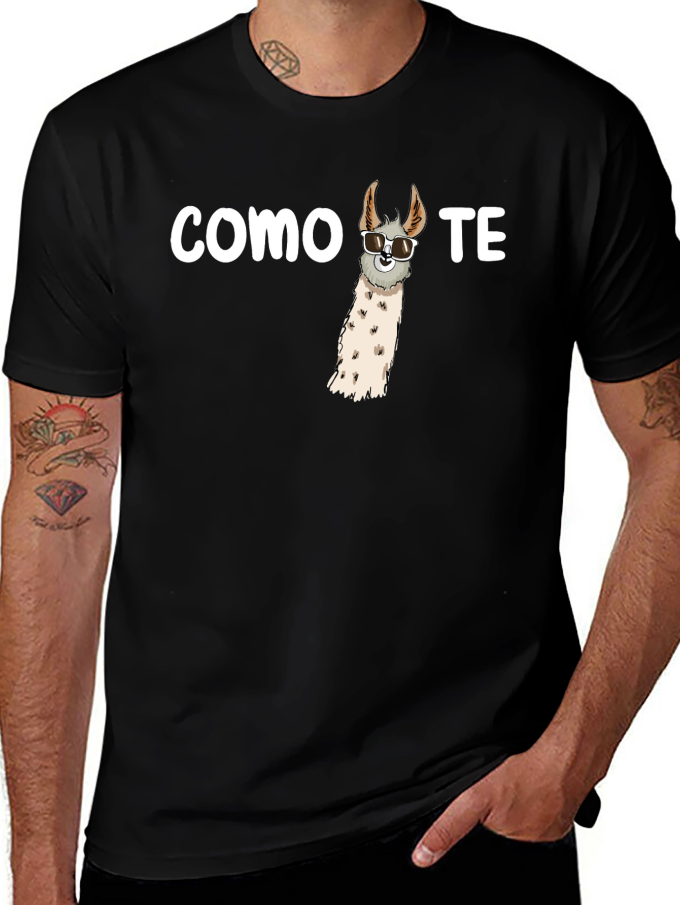 Cool Llama Tee - Como Te Llama Funny Graphic T-Shirt