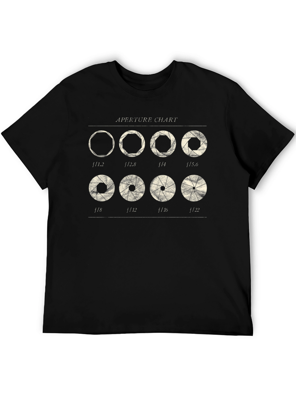 Aperture Chart T-Shirt - Photography Lover Gift
