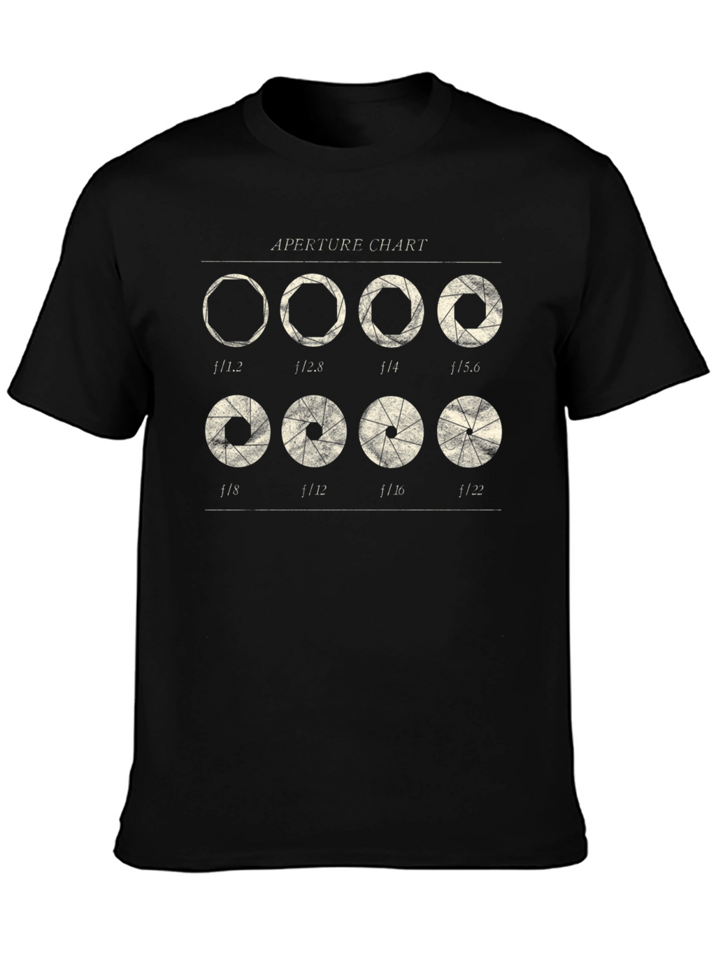 Aperture Chart T-Shirt - Photography Lover Gift