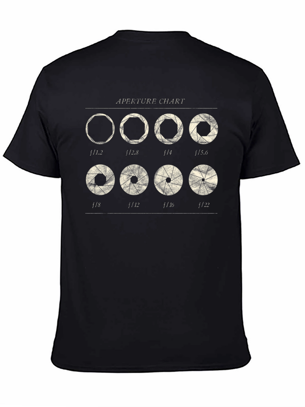 Aperture Chart T-Shirt - Photography Lover Gift