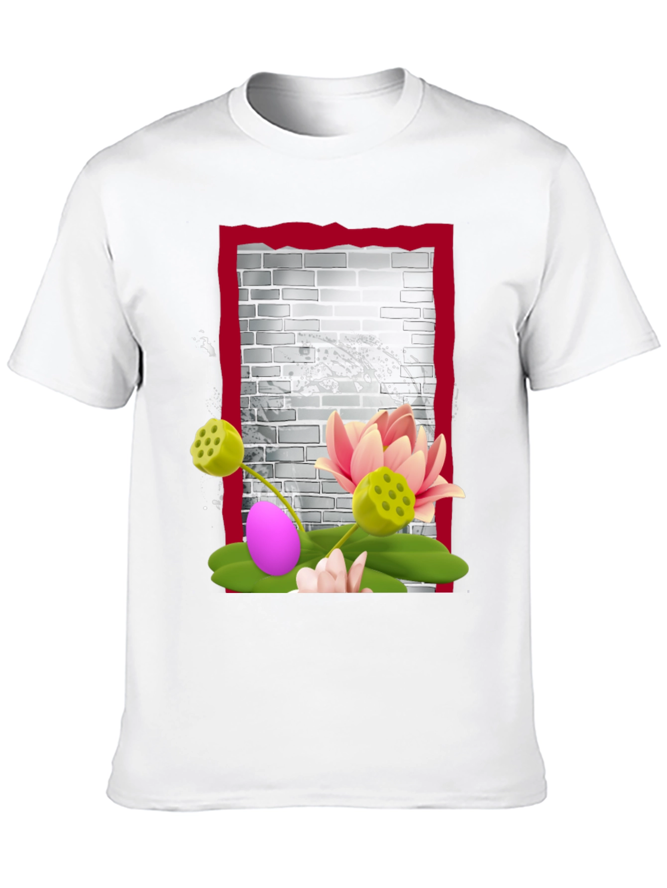 Lotus Graphic Tee - Artistic Design Soft Fabric