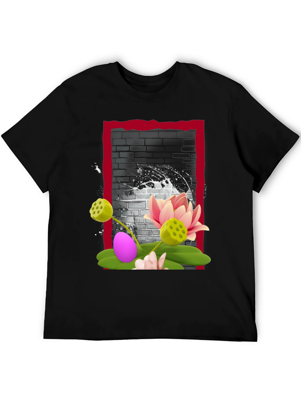 Lotus Graphic Tee - Artistic Design Soft Fabric
