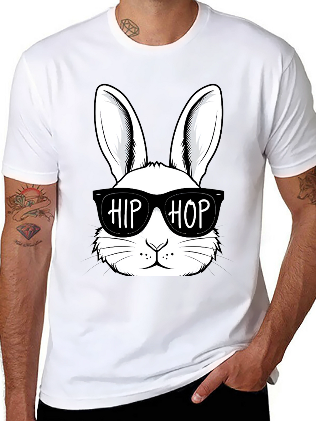 Hip Hop Bunny T-Shirt - Stylish Easter Apparel