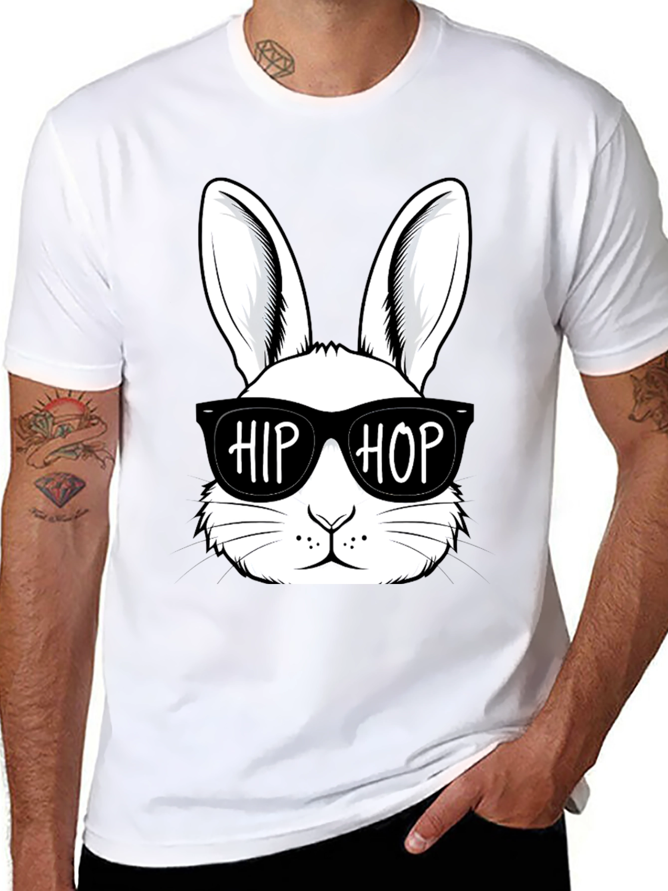 Hip Hop Bunny T-Shirt - Stylish Easter Apparel