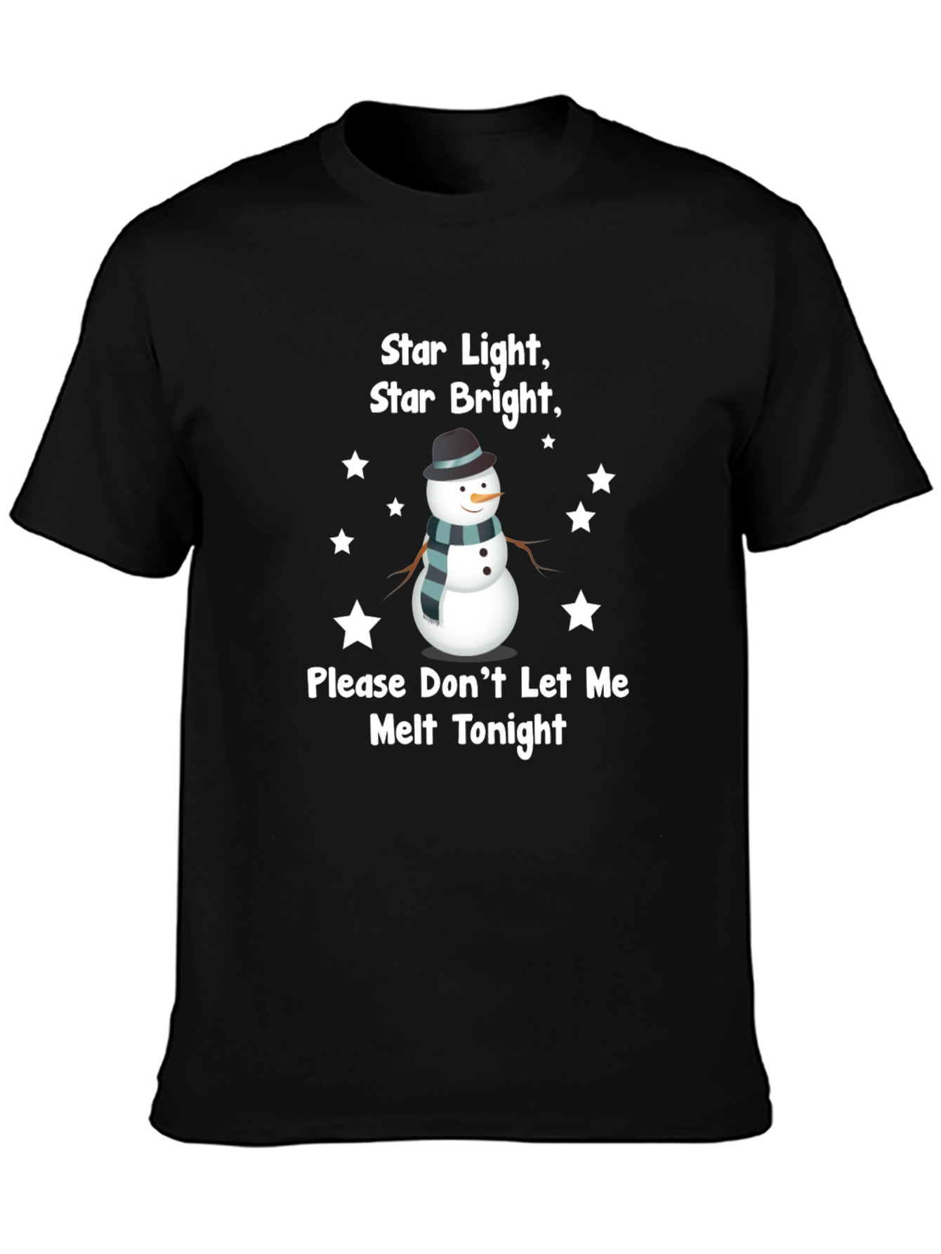 Snowman Star Light Graphic T-Shirt