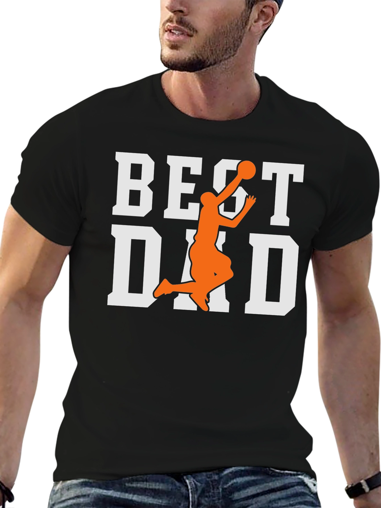 Best Dad Basketball Graphic Tee
