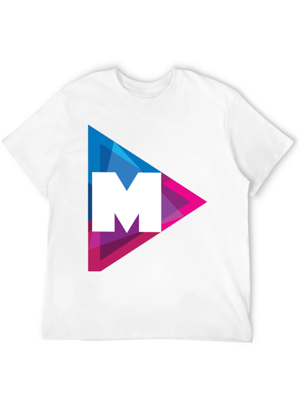 Modern Triangle M Graphic Tee - Black Cotton Shirt