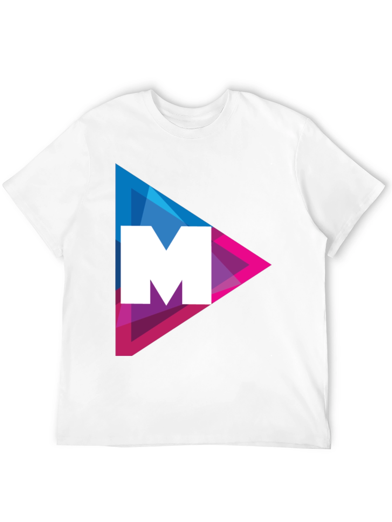 Modern Triangle M Graphic Tee - Black Cotton Shirt