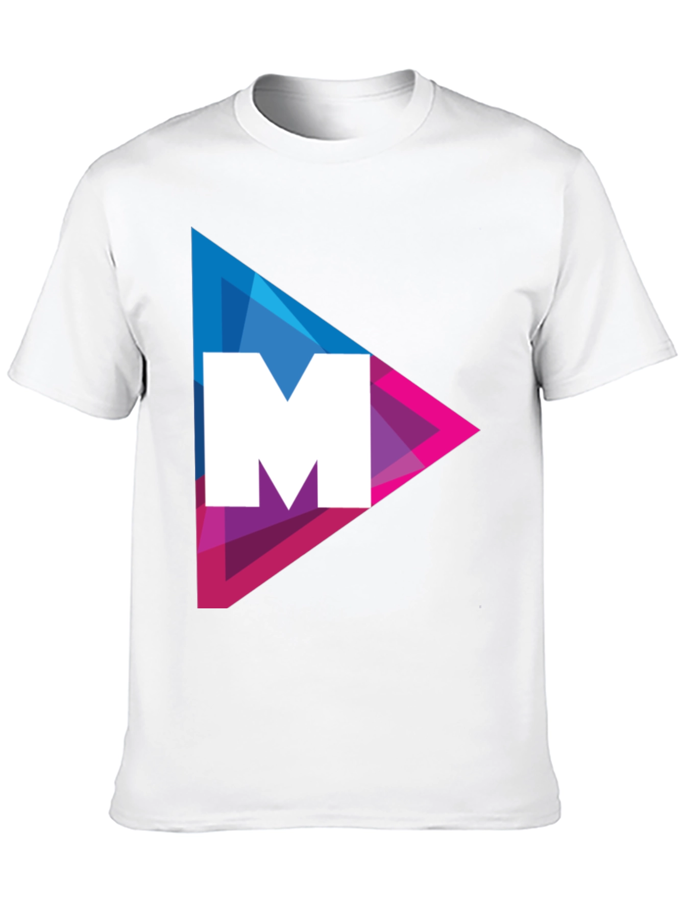 Modern Triangle M Graphic Tee - Black Cotton Shirt