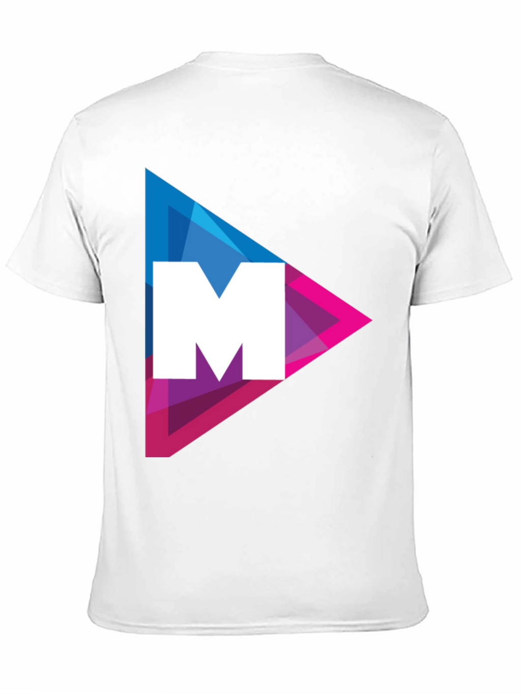 Modern Triangle M Graphic Tee - Black Cotton Shirt