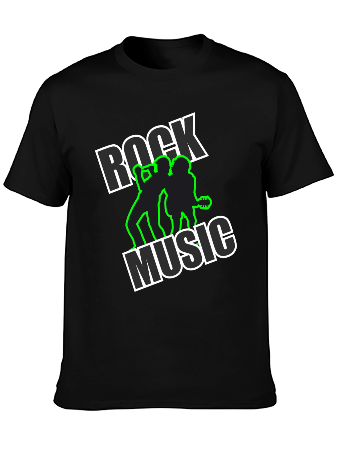 Rock Music Black Graphic Tee