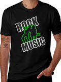 Rock Music Black Graphic Tee