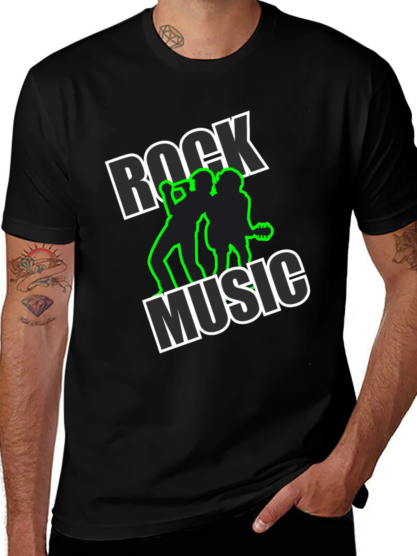 Rock Music Black Graphic Tee