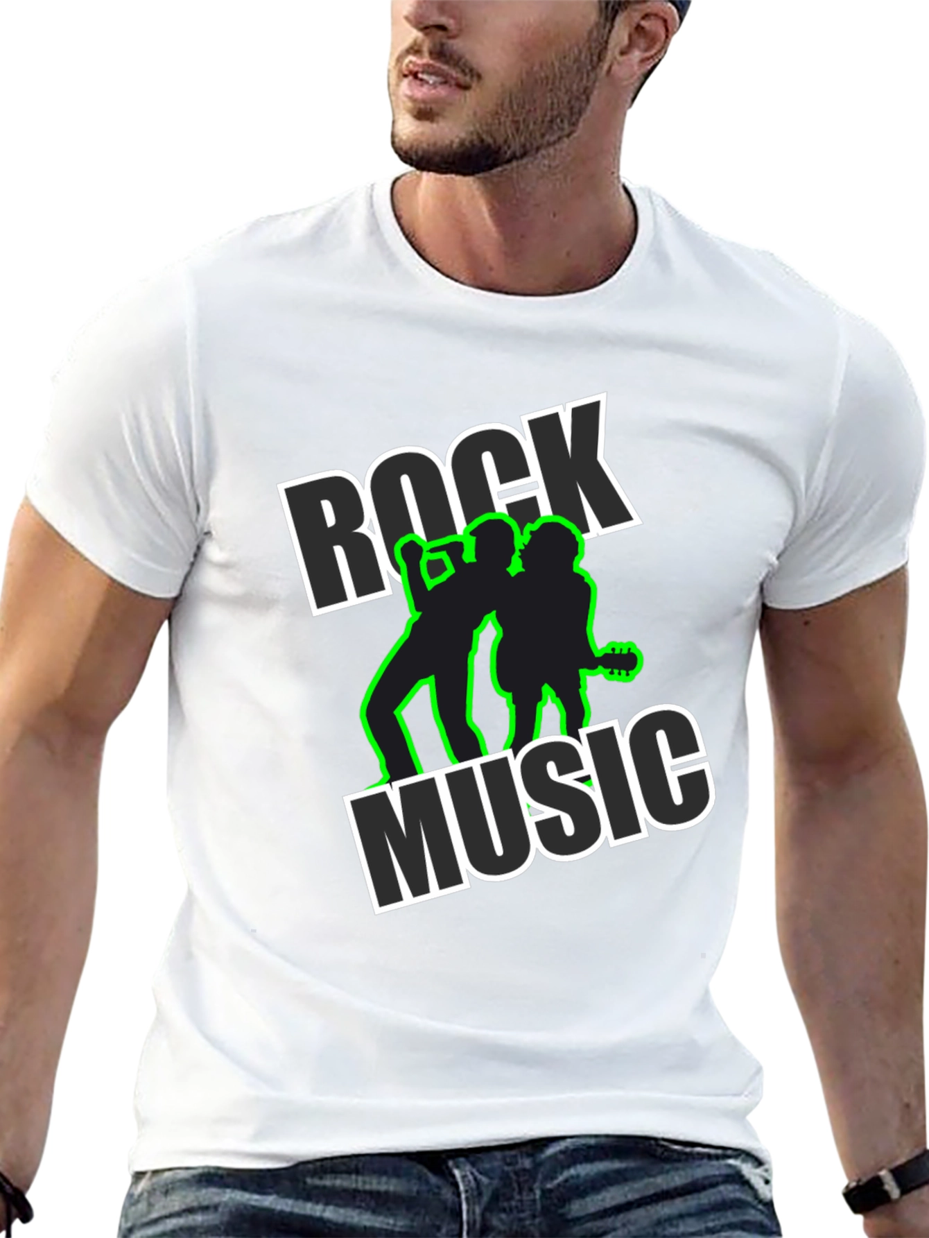 Rock Music Black Graphic Tee
