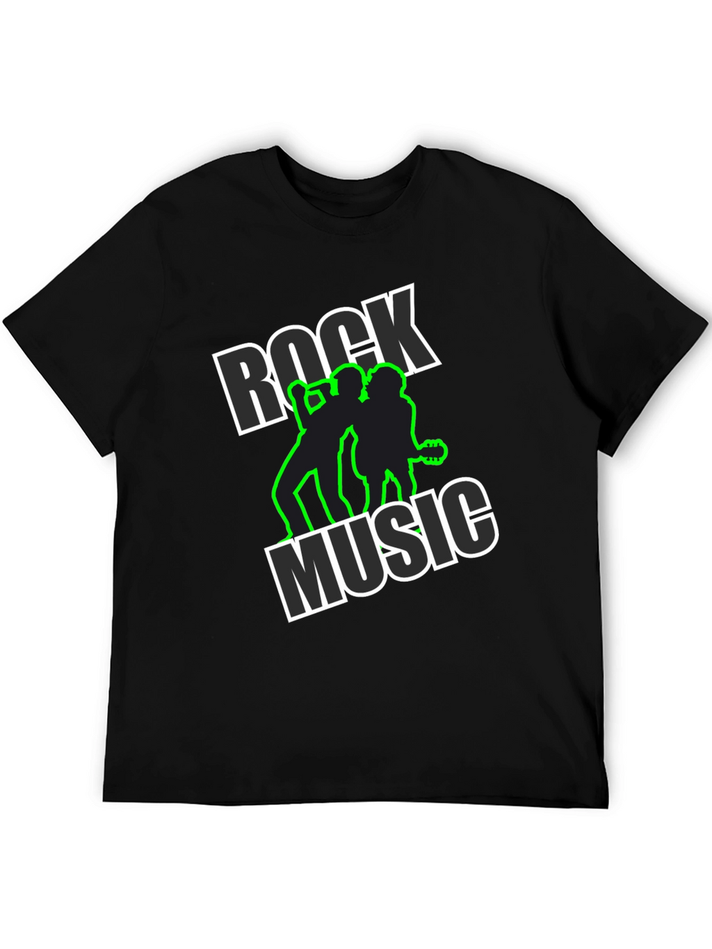 Rock Music Black Graphic Tee