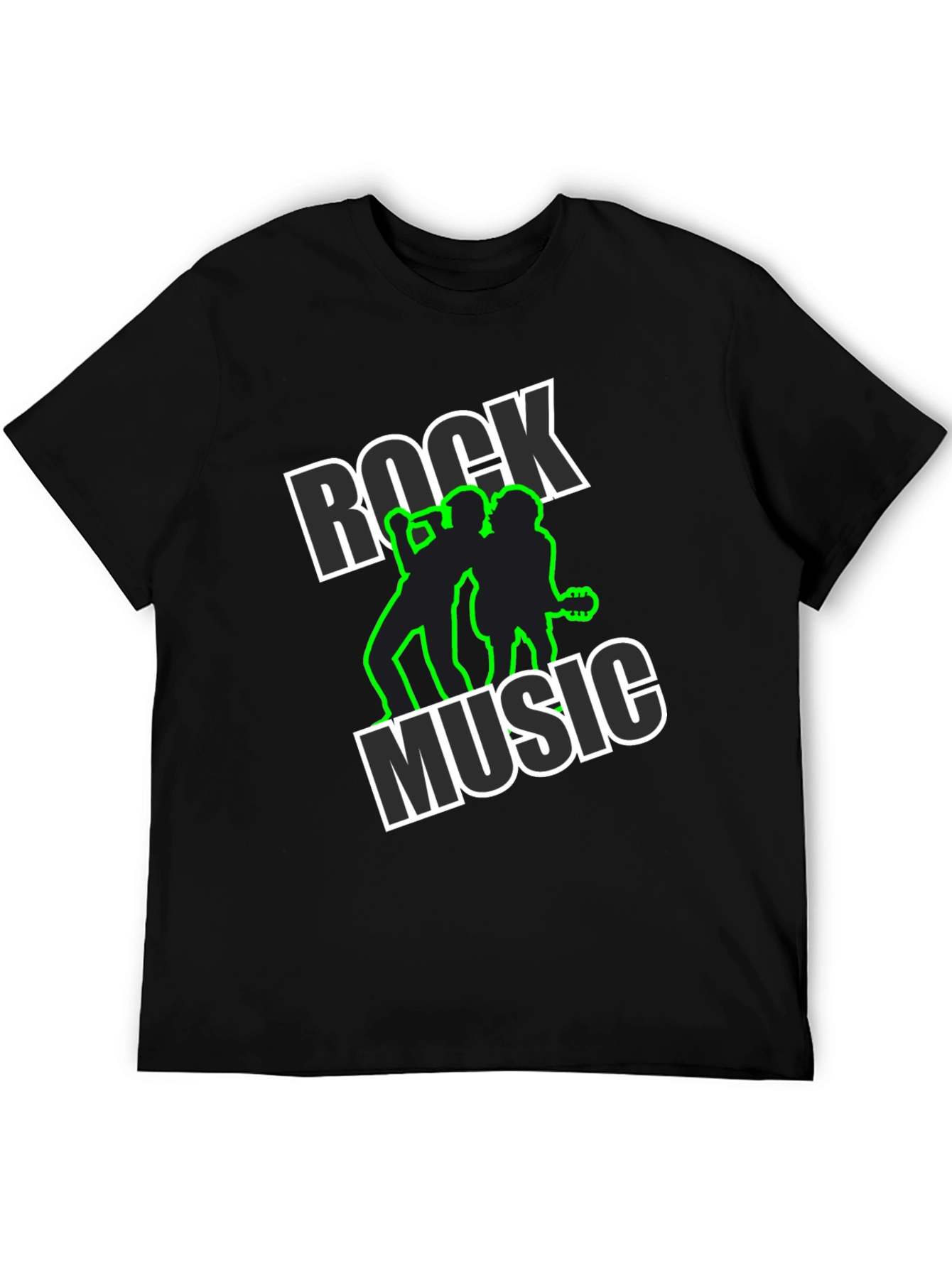 Rock Music Black Graphic Tee