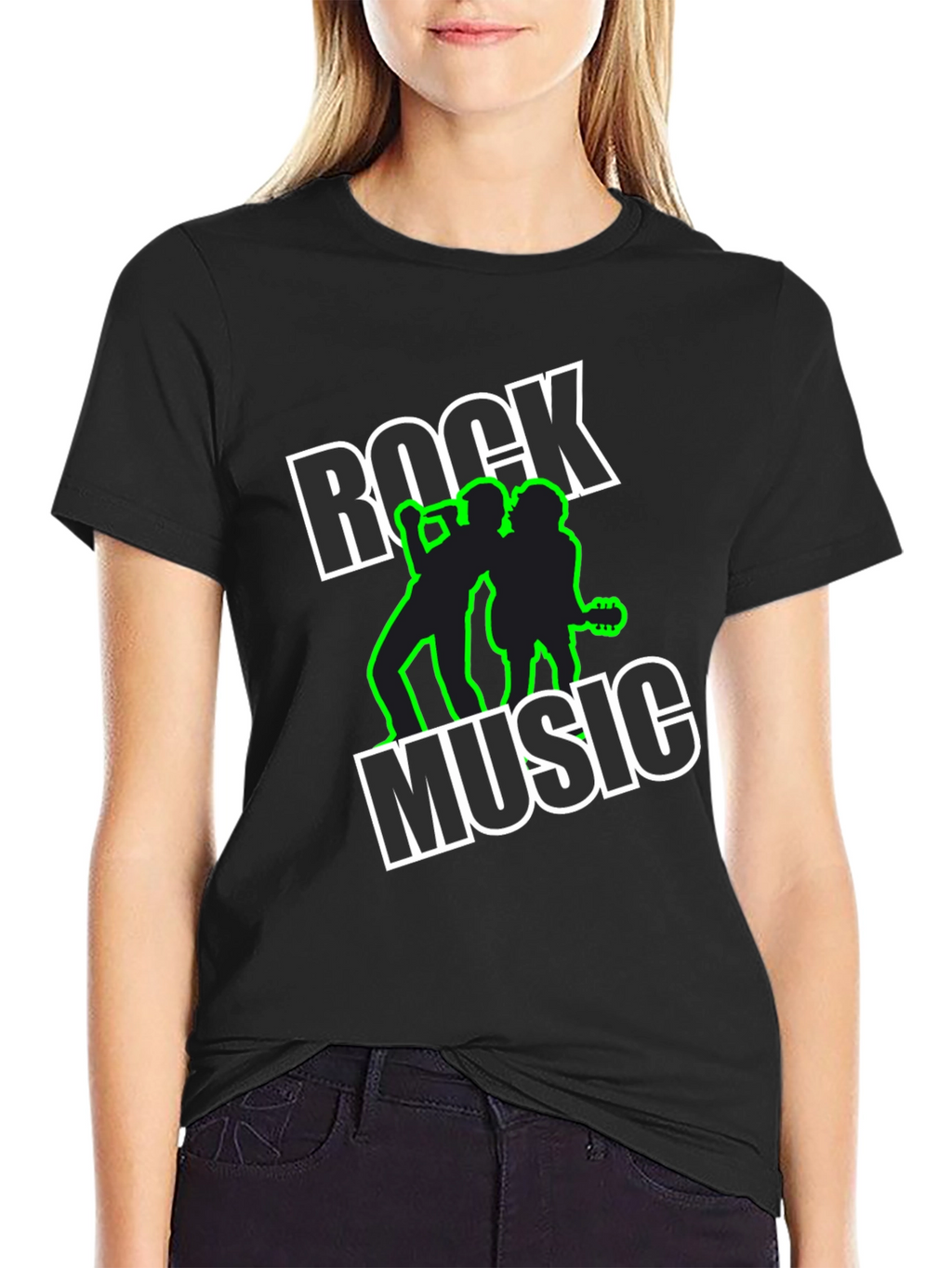 Rock Music Black Graphic Tee
