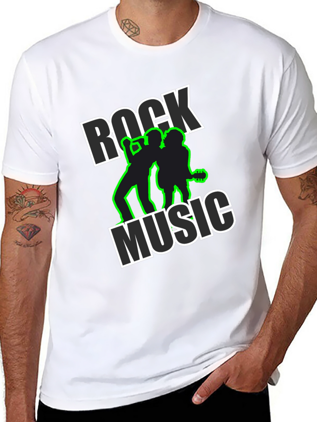 Rock Music Black Graphic Tee