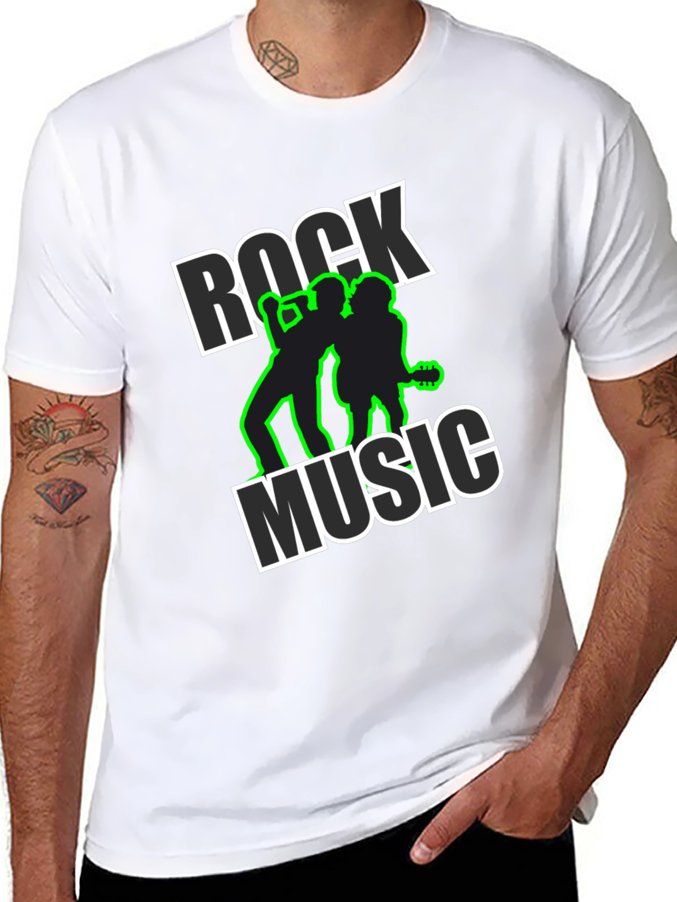 Rock Music Black Graphic Tee
