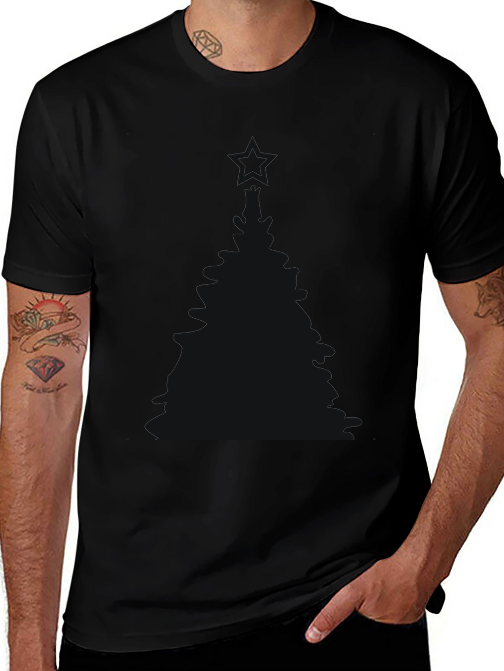 Classic Solid Black Crew Neck T-Shirt