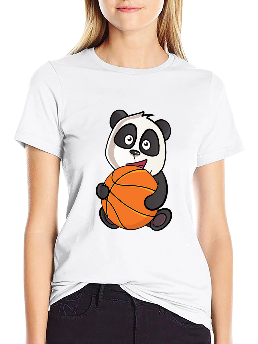 Panda Bear Basketball T-Shirt - Cute Graphic Tee