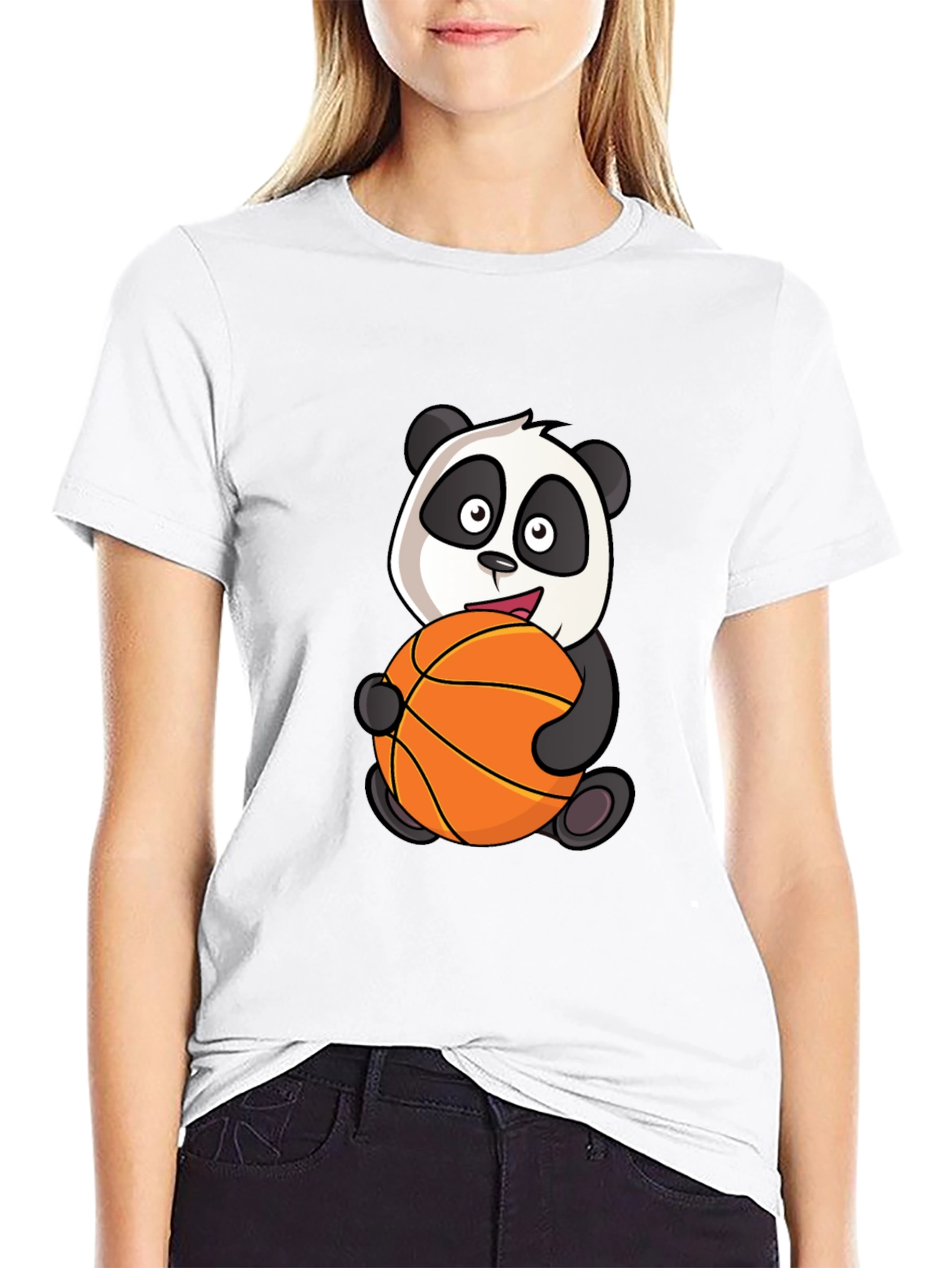 Panda Bear Basketball T-Shirt - Cute Graphic Tee