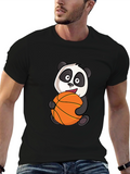 Panda Bear Basketball T-Shirt - Cute Graphic Tee