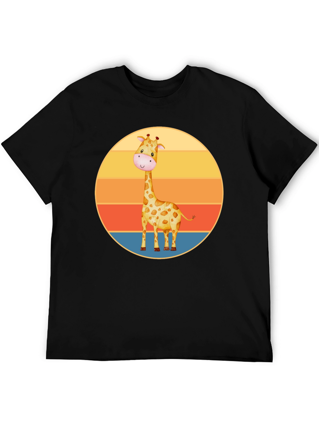 Cute Giraffe Sunset Graphic Tee