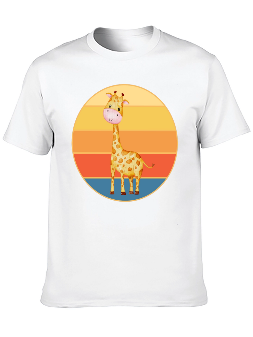Cute Giraffe Sunset Graphic Tee