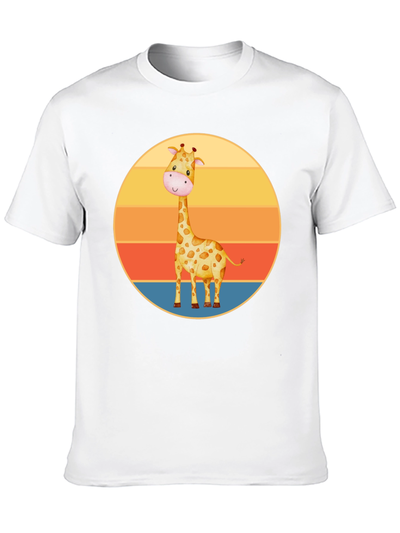 Cute Giraffe Sunset Graphic Tee