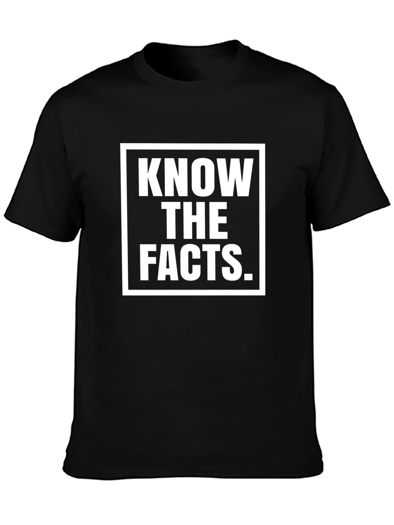 Know The Facts Graphic Tee - Black Unisex T-Shirt