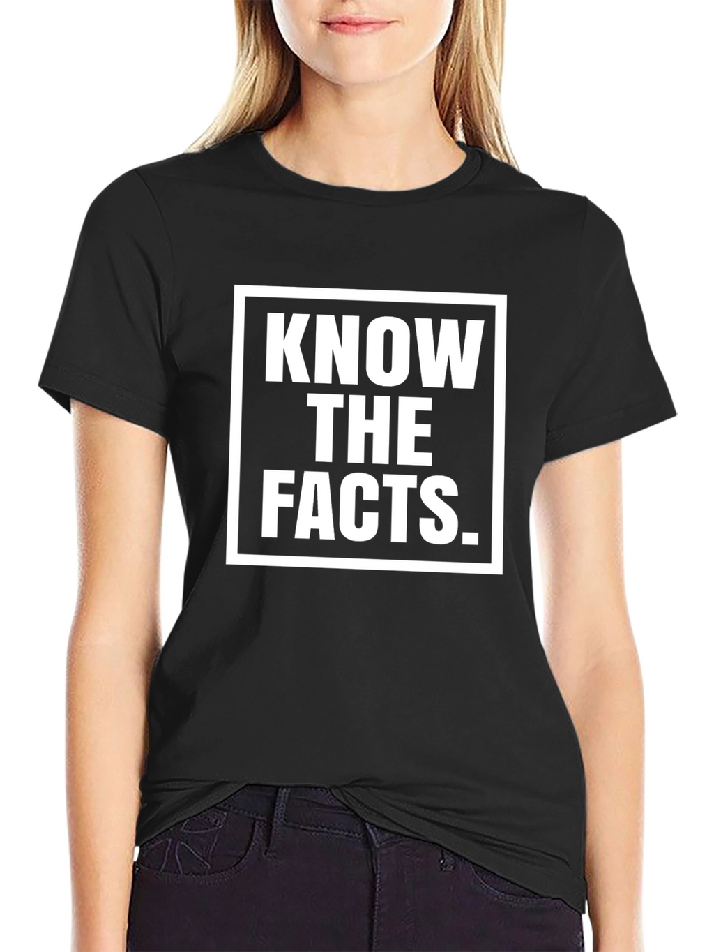 Know The Facts Graphic Tee - Black Unisex T-Shirt