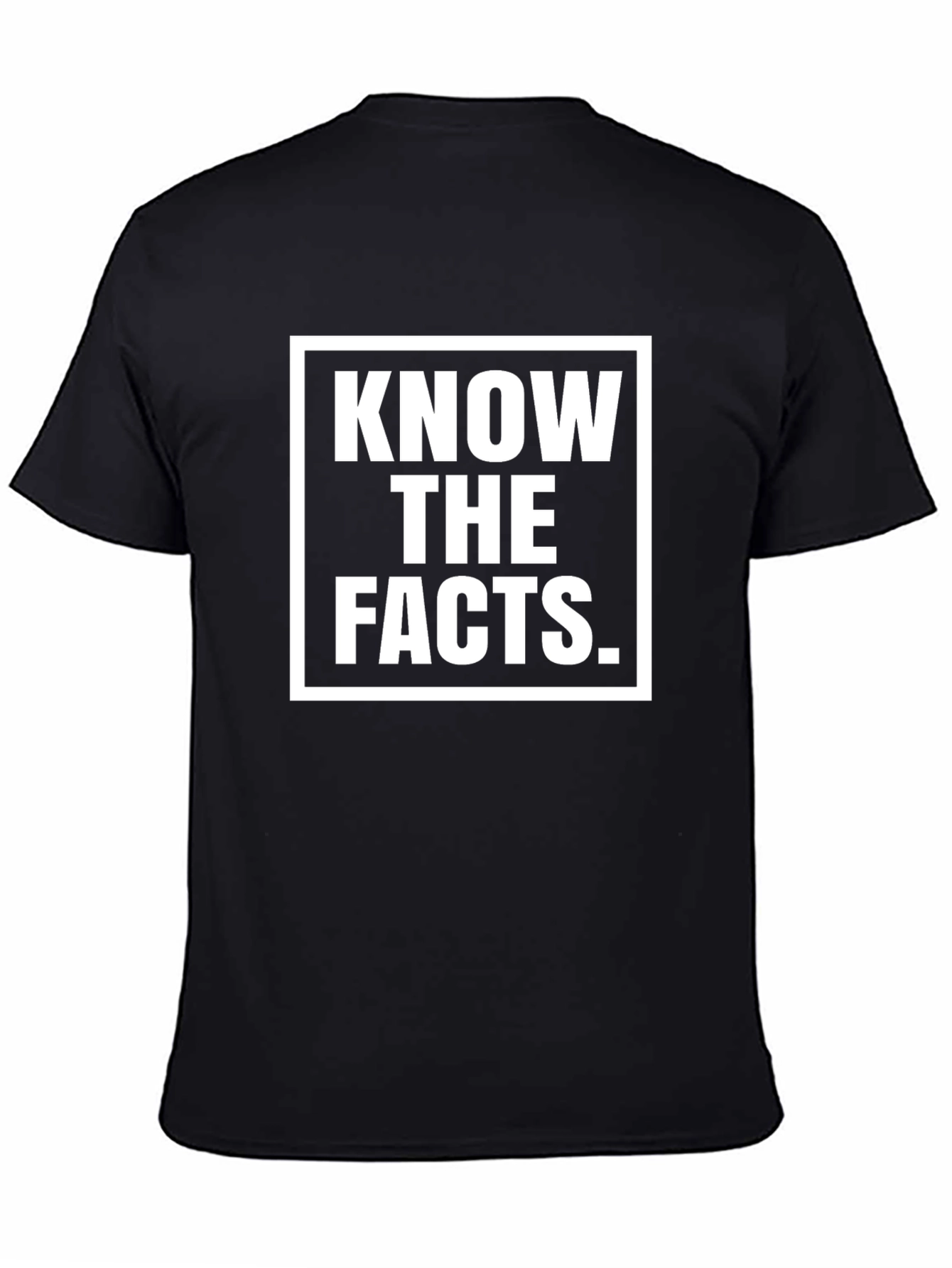 Know The Facts Graphic Tee - Black Unisex T-Shirt