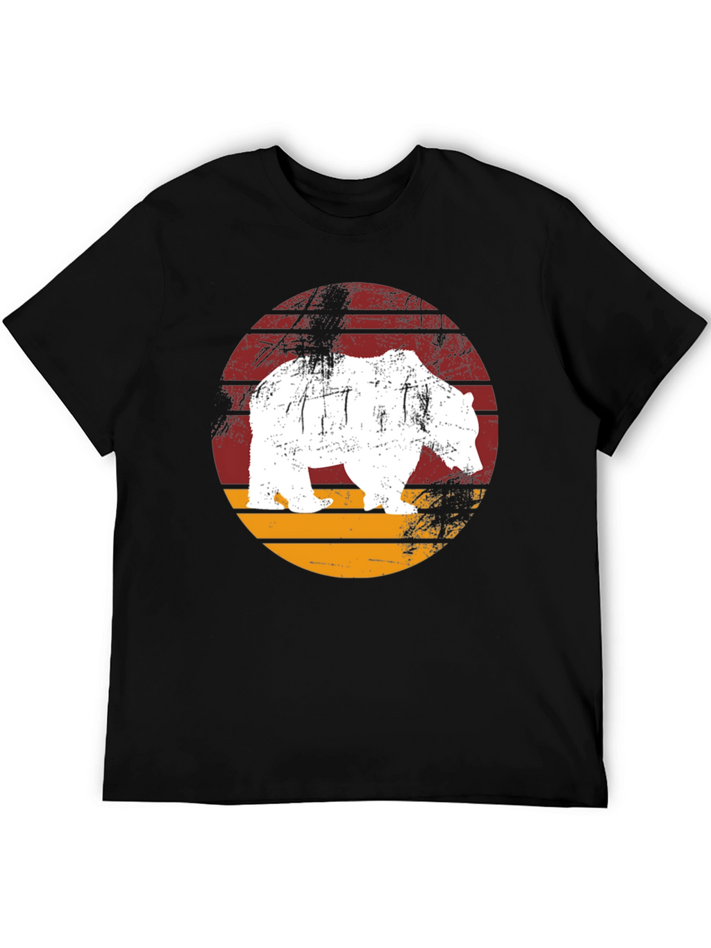 Bear Graphic Print Crew Neck T-Shirt