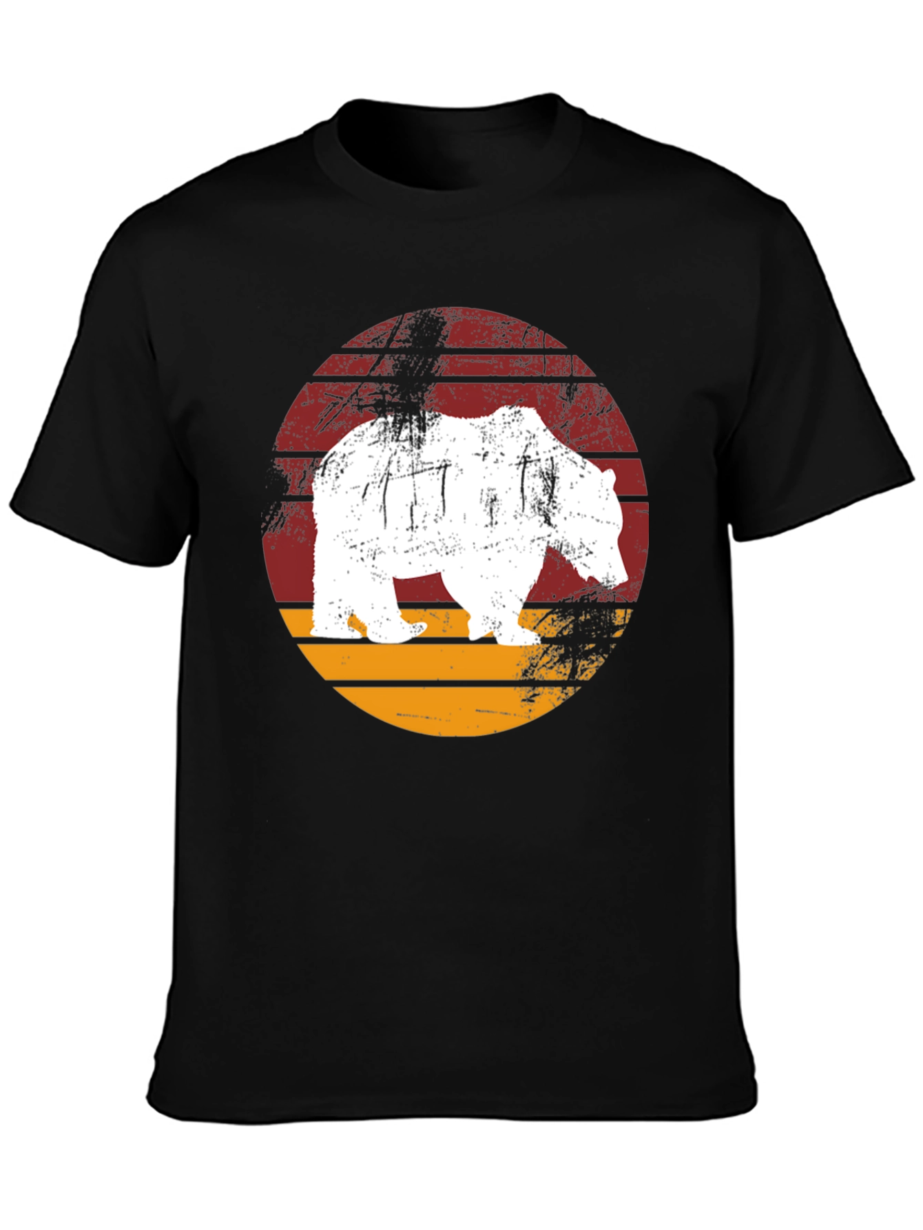 Bear Graphic Print Crew Neck T-Shirt