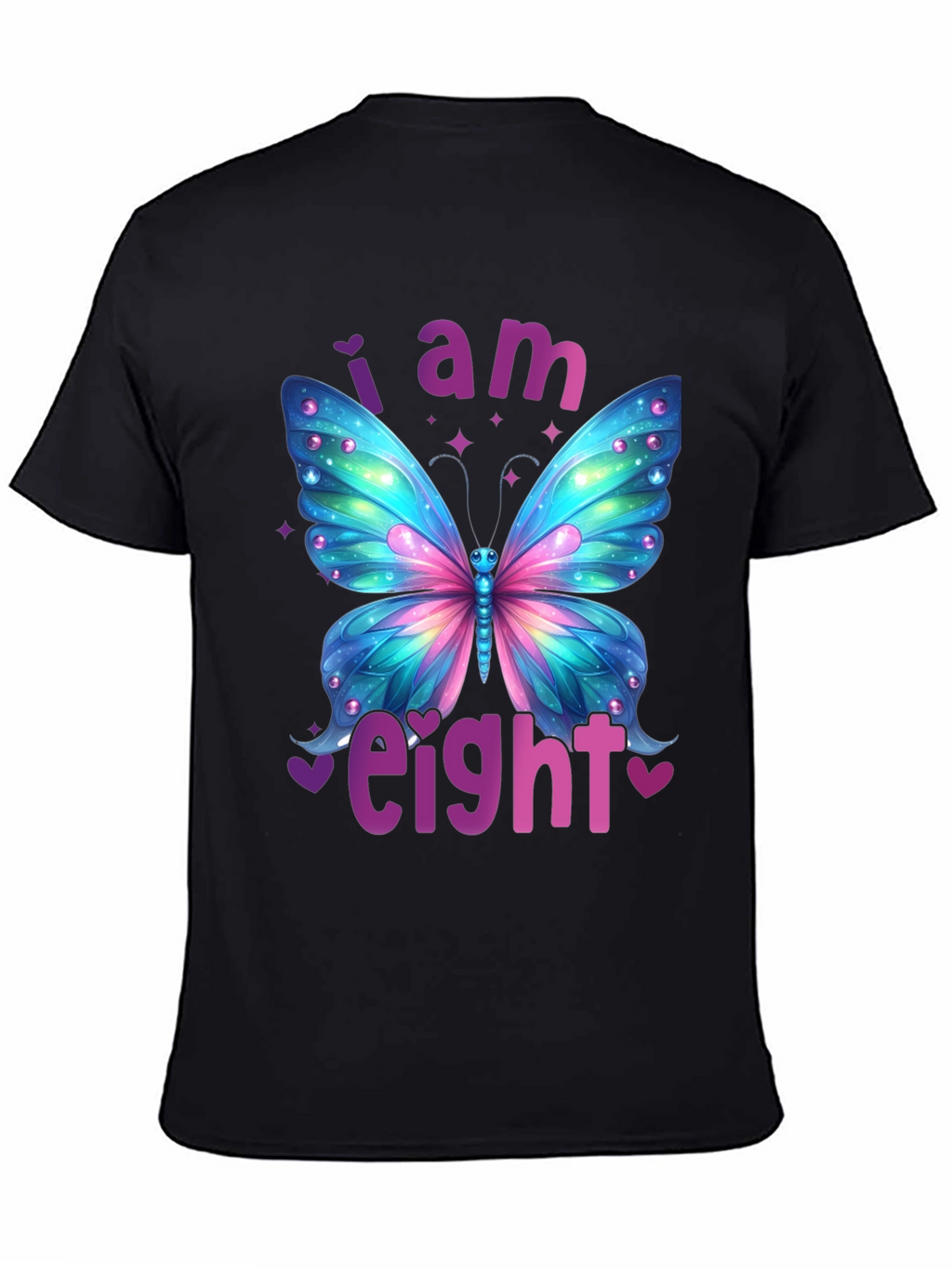 I am Eight Butterfly Birthday T-Shirt