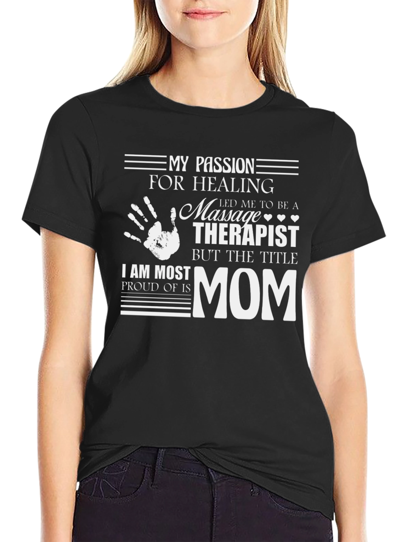 Massage Therapist Mom Graphic T-Shirt