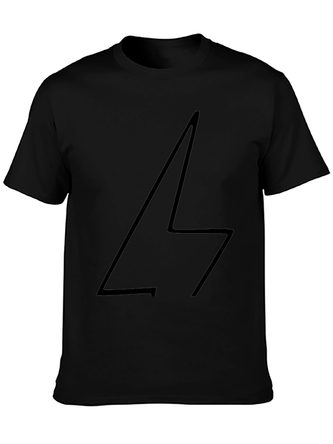Minimalist Black T-Shirt with Abstract Design
