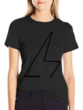 Minimalist Black T-Shirt with Abstract Design