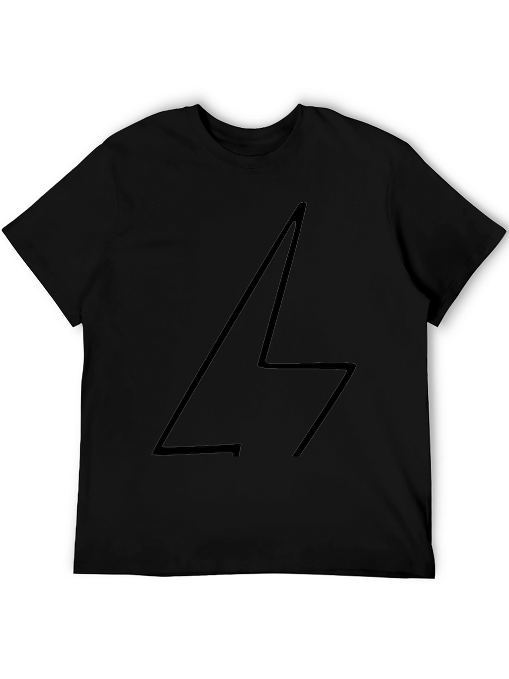 Minimalist Black T-Shirt with Abstract Design