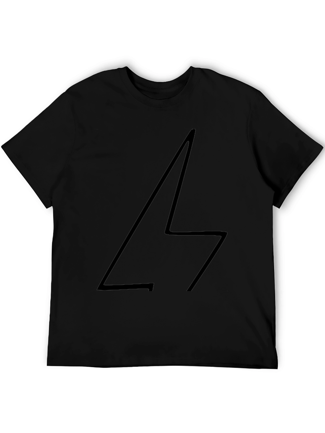 Minimalist Black T-Shirt with Abstract Design
