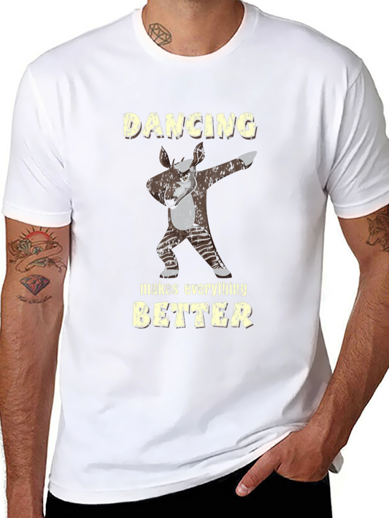 Dancing Okapi Black T-Shirt