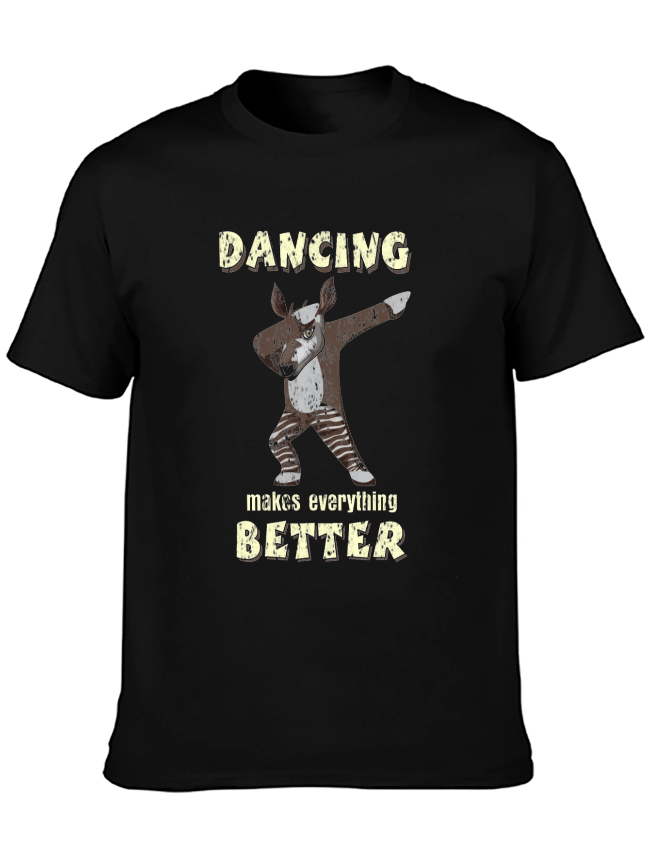 Dancing Okapi Black T-Shirt