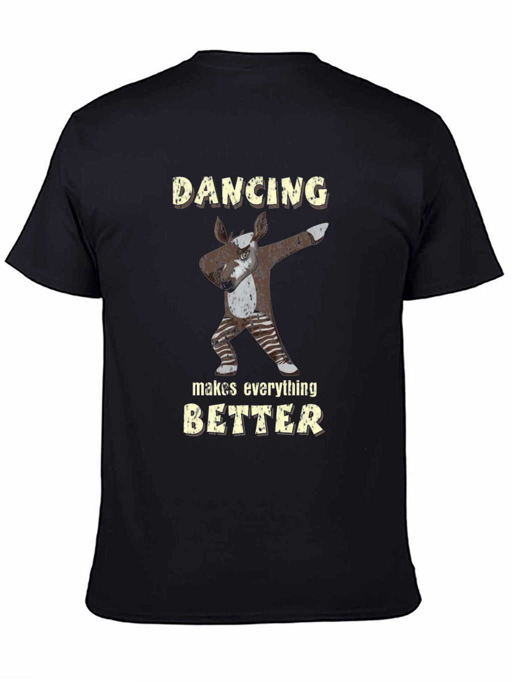 Dancing Okapi Black T-Shirt