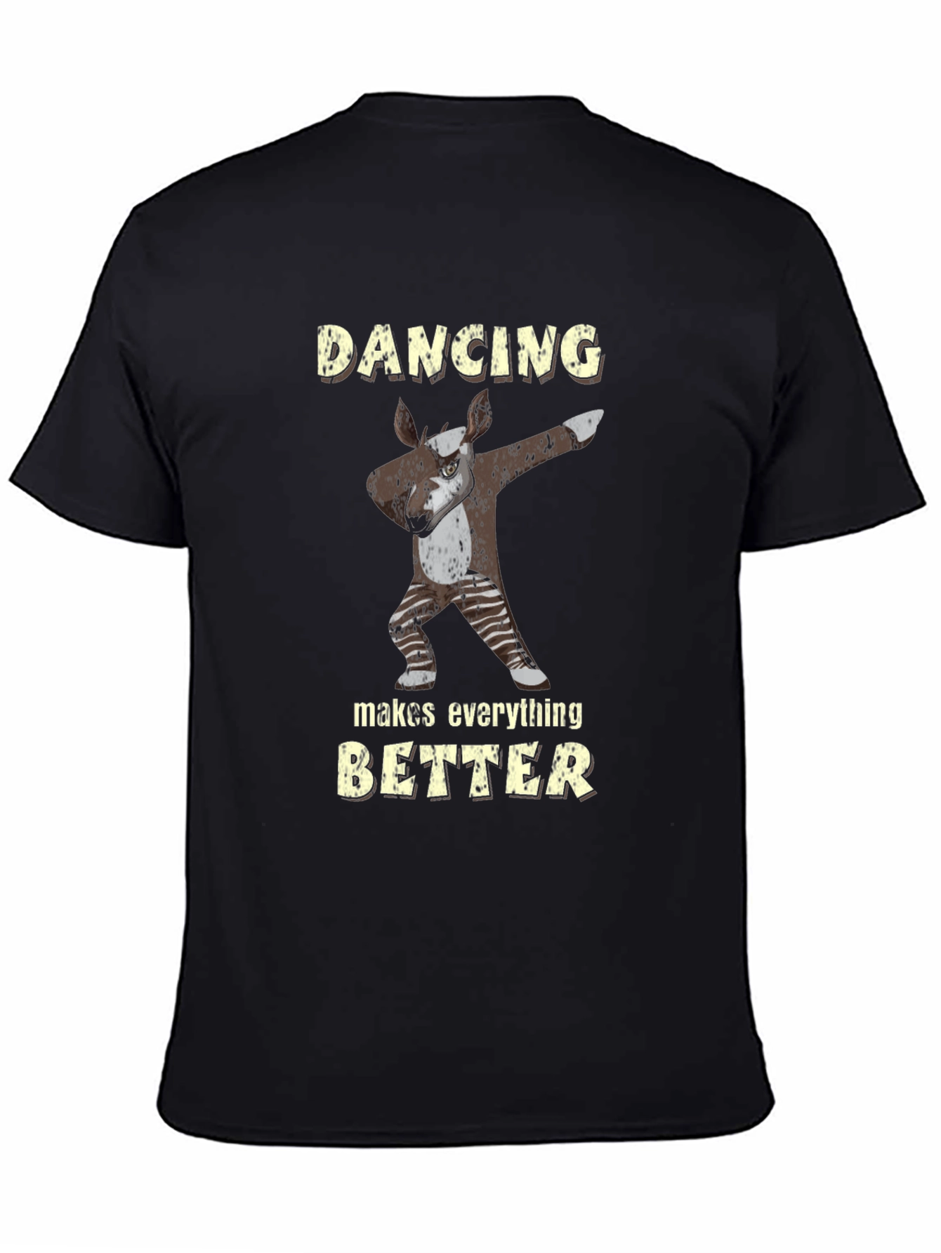 Dancing Okapi Black T-Shirt